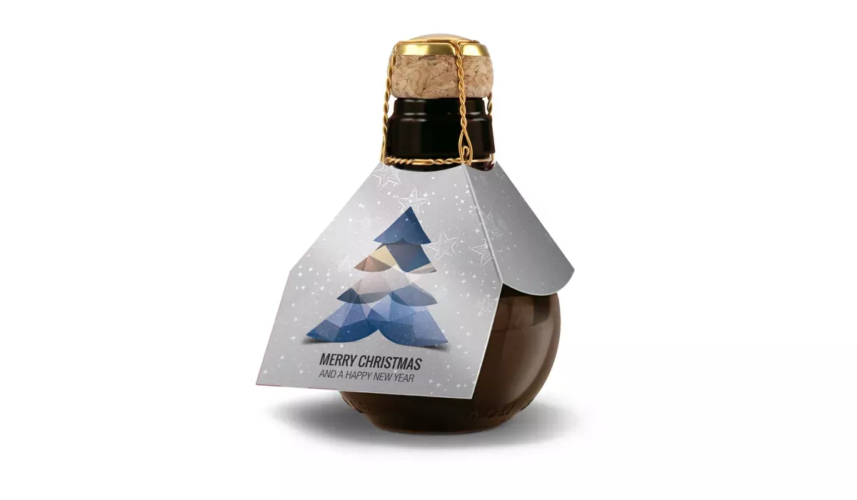 Gift box/Present set: Smallest bottle of sparkling wine: Merry Christmas