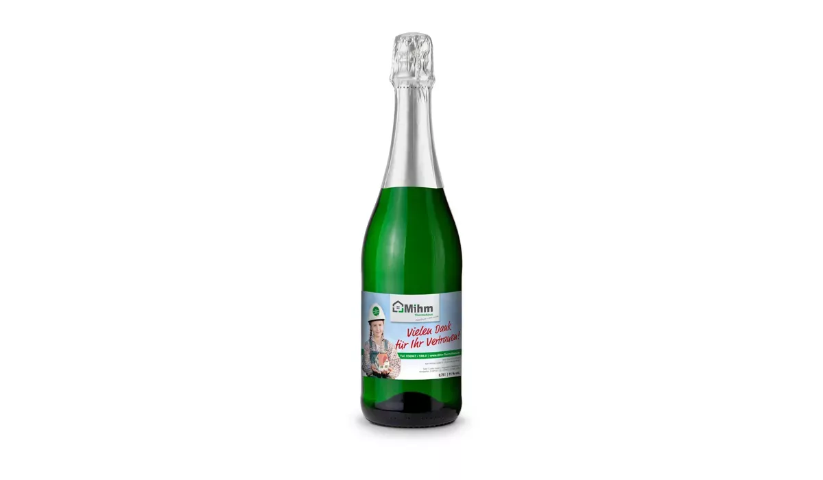 Sekt Cuvée - Flasche grün, 0,75 l