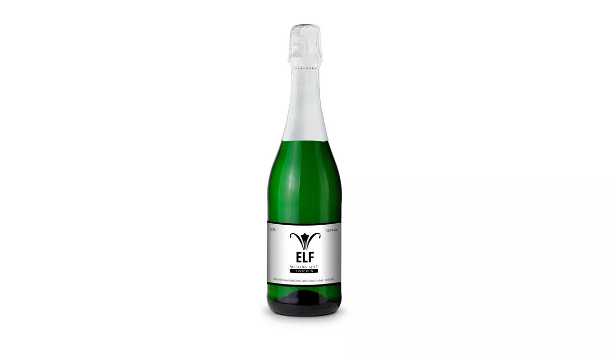 Sparkling wine Riesling - bottle green, 0.75 l