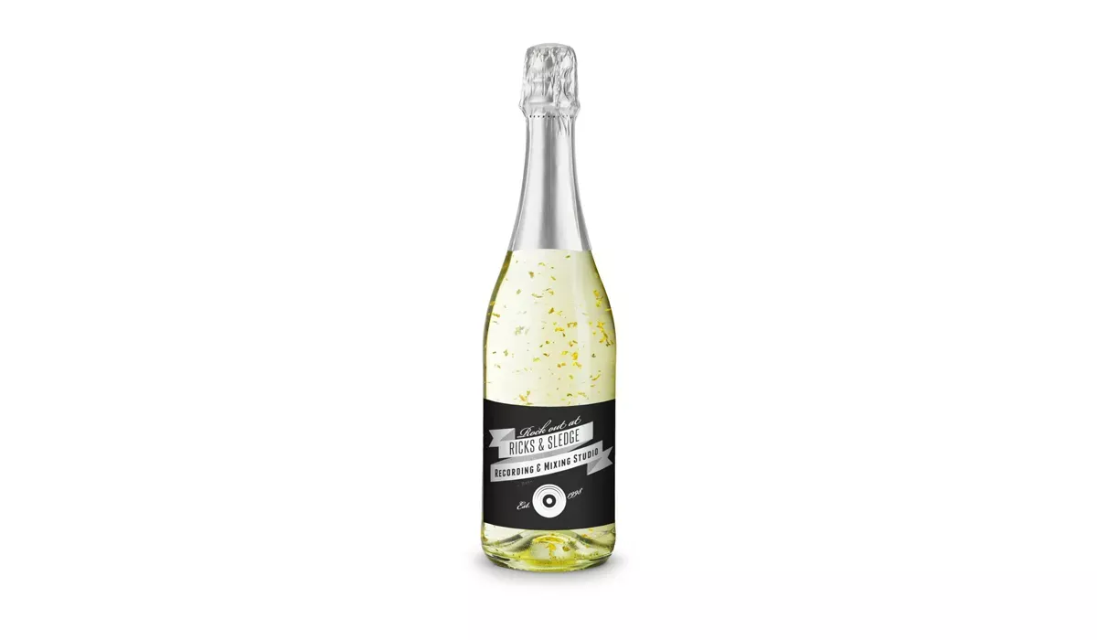 Golden Flakes - Flasche klar, 0,75 l