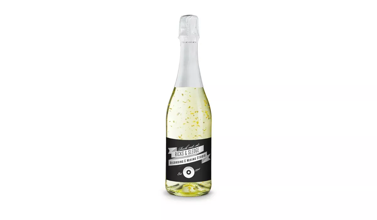 Golden Flakes - Flasche klar, 0,75 l