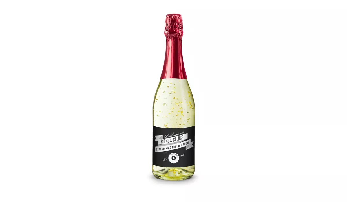 Golden Flakes - Flasche klar, 0,75 l