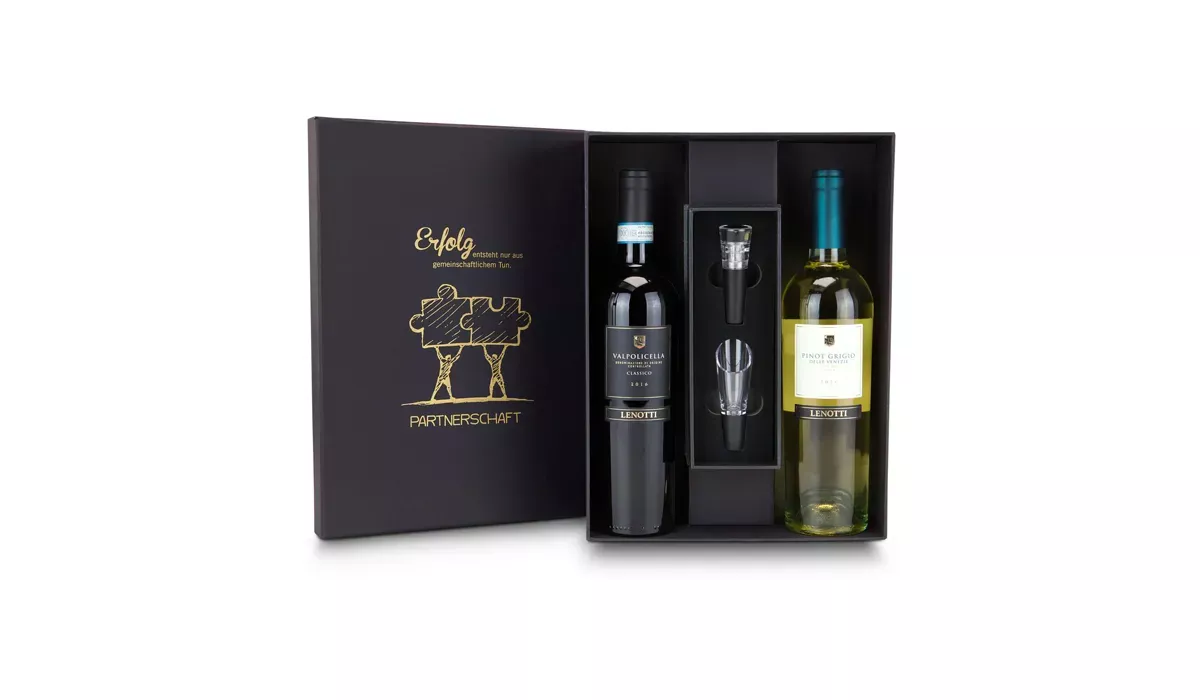 Geschenkset / Präsenteset: Wein-Partnerschaft