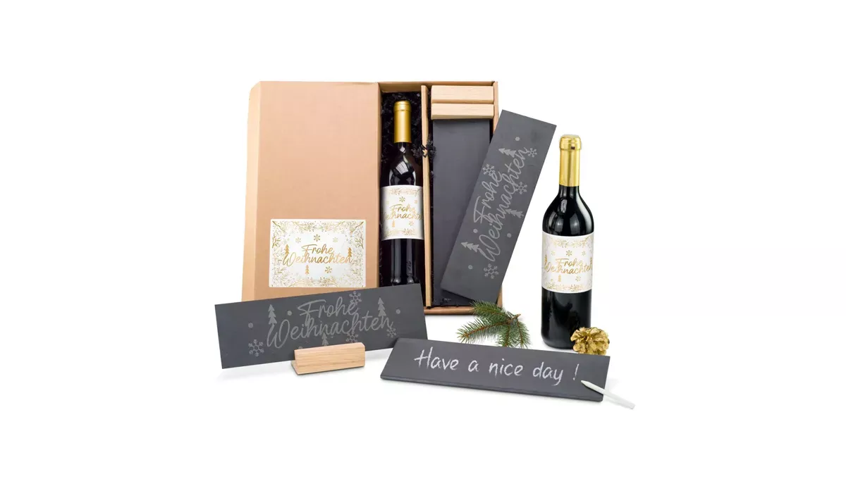 Geschenkset / Präsenteset: Schiefer & Wein