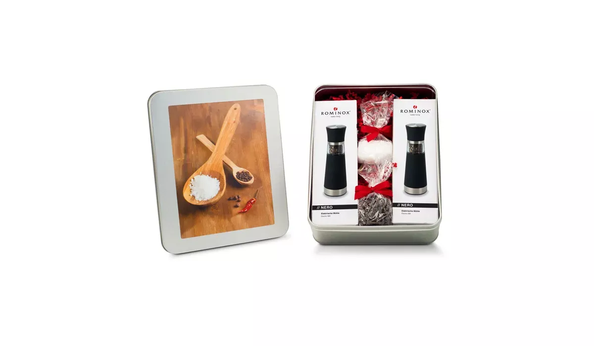 Salz-& Pfeffermühlen Set - Silberdose