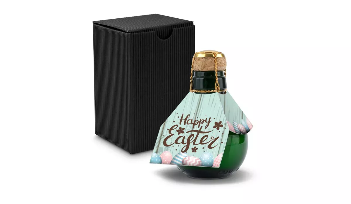 Origineller Sekt Happy Easter - im Geschenkkarton, 125 ml