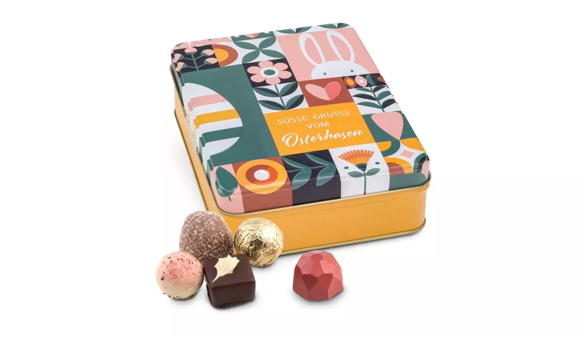 Gift product / gift article: Ostergrüße - Pralinen 125 g