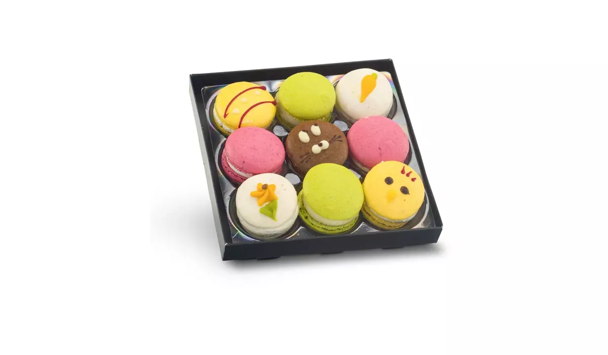 Bunte Oster-Macarons, 90 g
