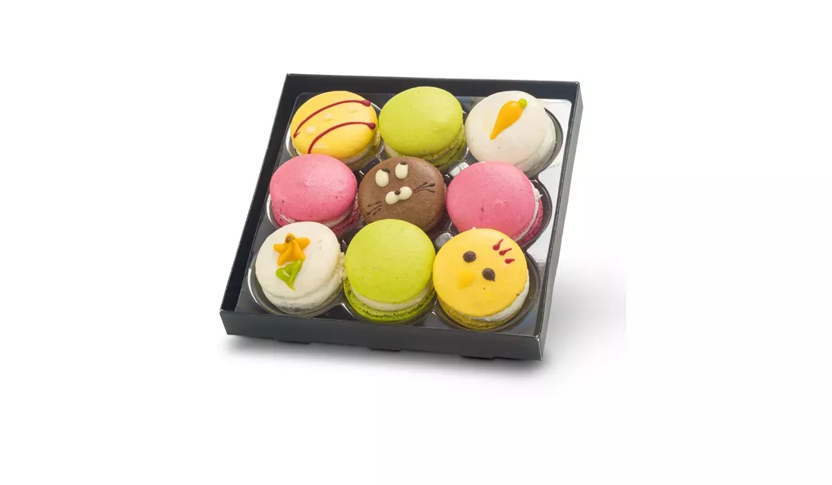 Bunte Oster-Macarons, 90 g