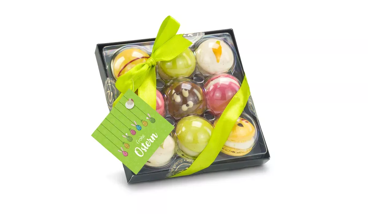 Bunte Oster-Macarons, 90 g