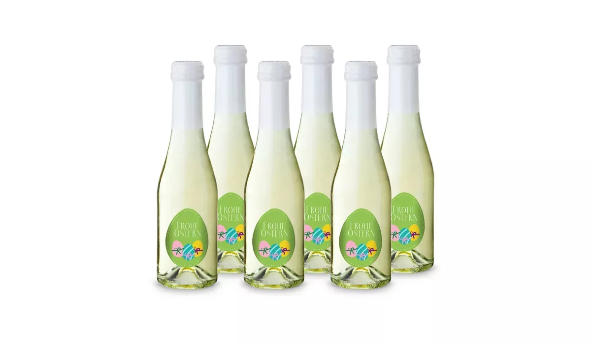 Oster-Piccolo - 6 x Secco Piccolo 0,2 l, Flasche klar