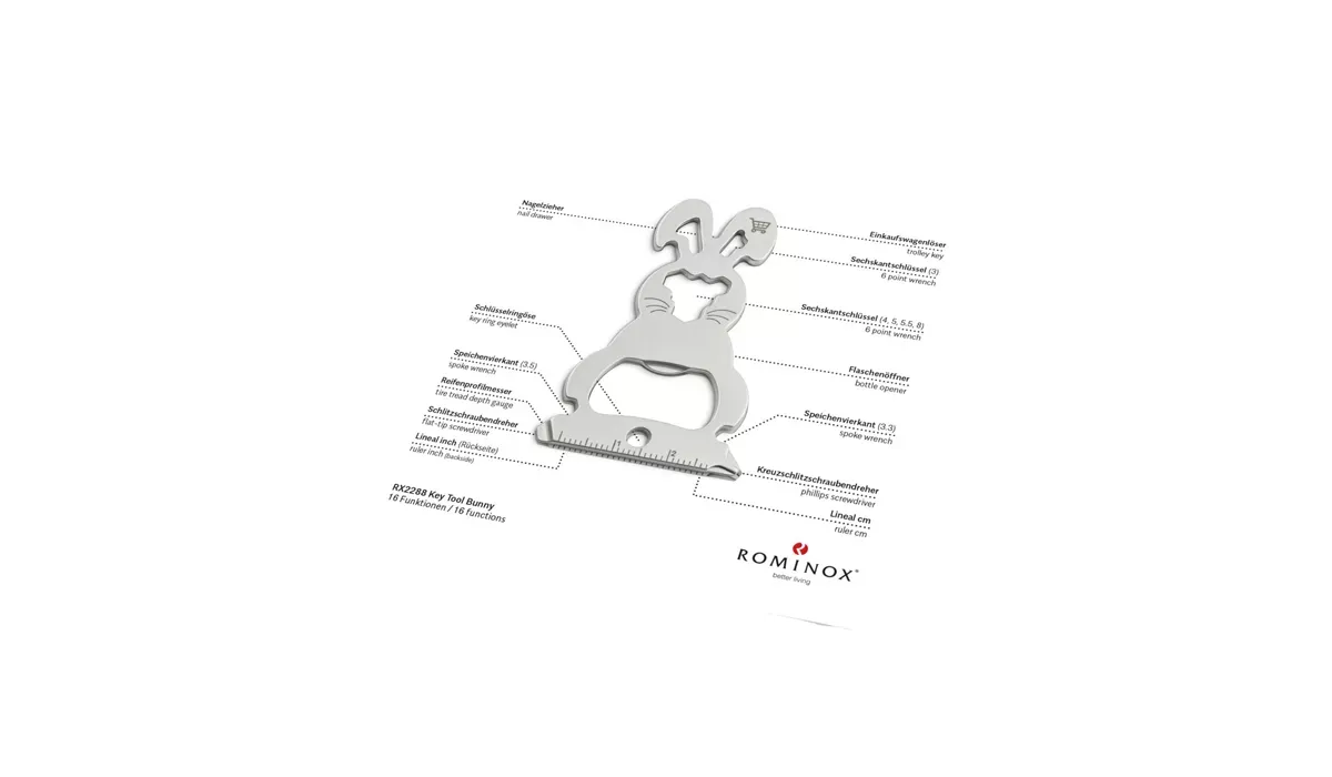 ROMINOX® Key Tool Bunny (16 functions) Frohe Ostern