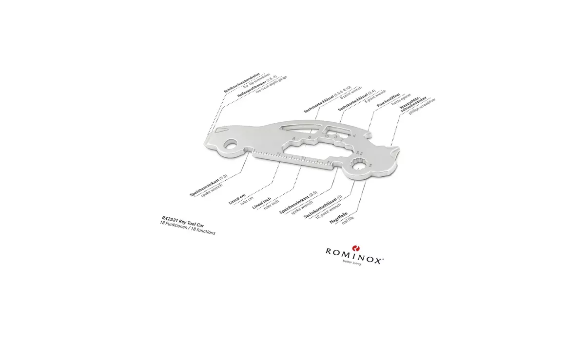 ROMINOX® Key Tool Car/Auto (18 functions) Frohe Ostern