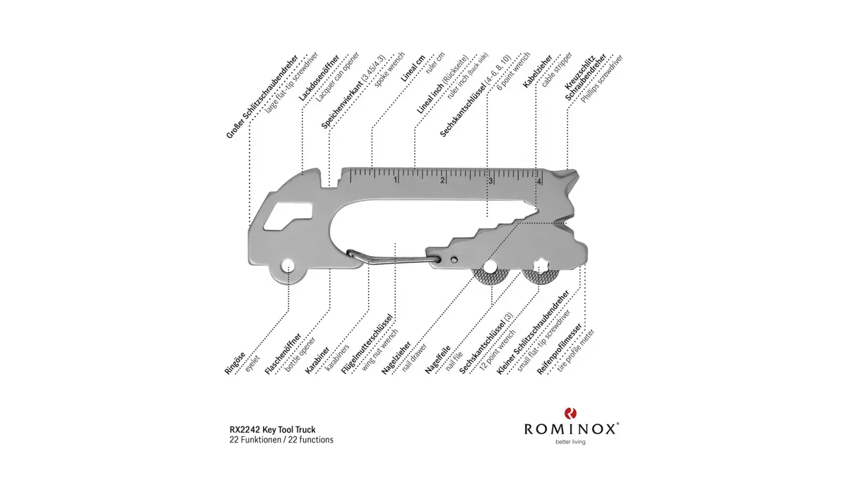 ROMINOX® Key Tool Truck (22 functions) Merry Christmas