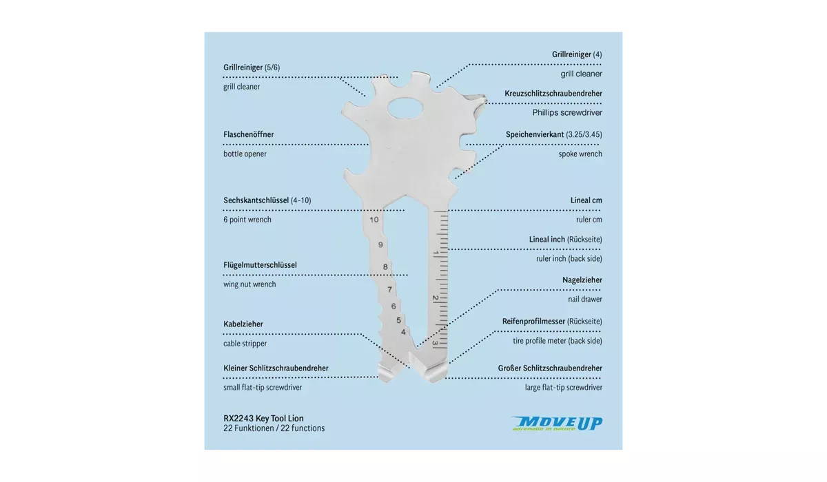 ROMINOX® Key Tool Lion (22 Funktionen) Happy Father's Day
