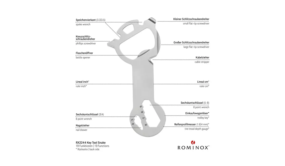 ROMINOX® Key Tool Snake (19 Funktionen) Happy Father's Day