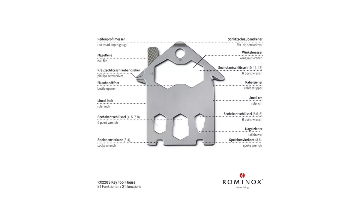 ROMINOX® Key Tool House (21 Funktionen) Frohe Weihnachten