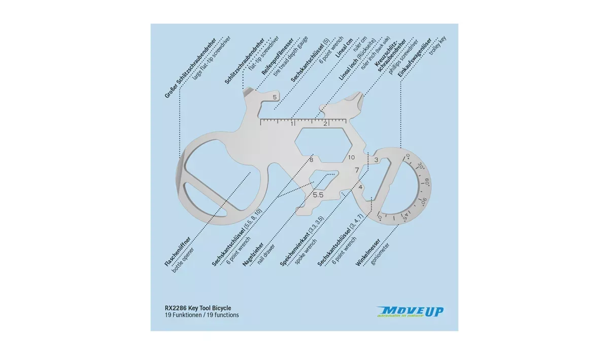 ROMINOX® Key Tool Bicycle (19 Funktionen) Happy Father's Day