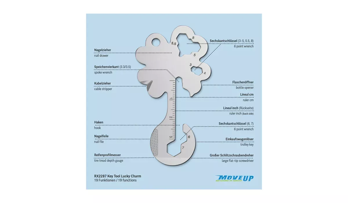 ROMINOX® Key Tool Lucky Charm (19 functions) Merry Christmas