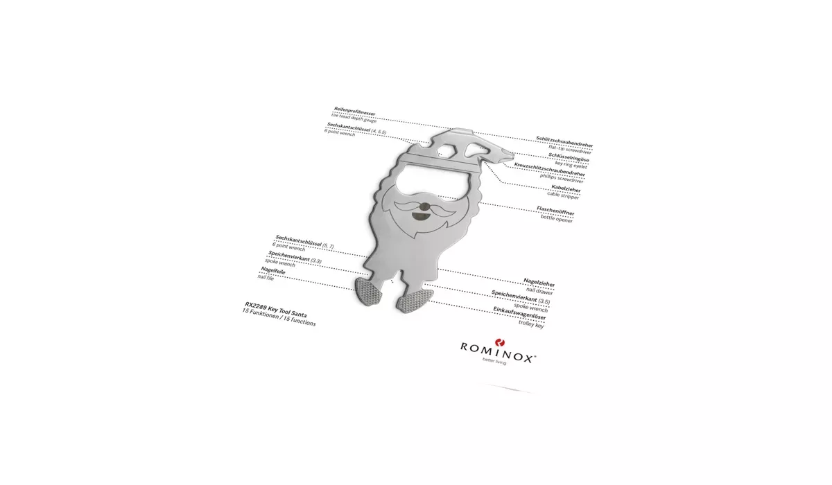ROMINOX® Key Tool Santa (15 functions) Merry Christmas