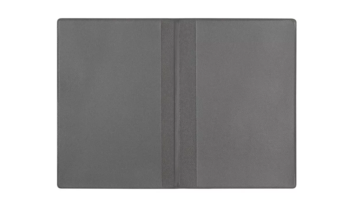 Ausweistasche 2-fach Velours grau