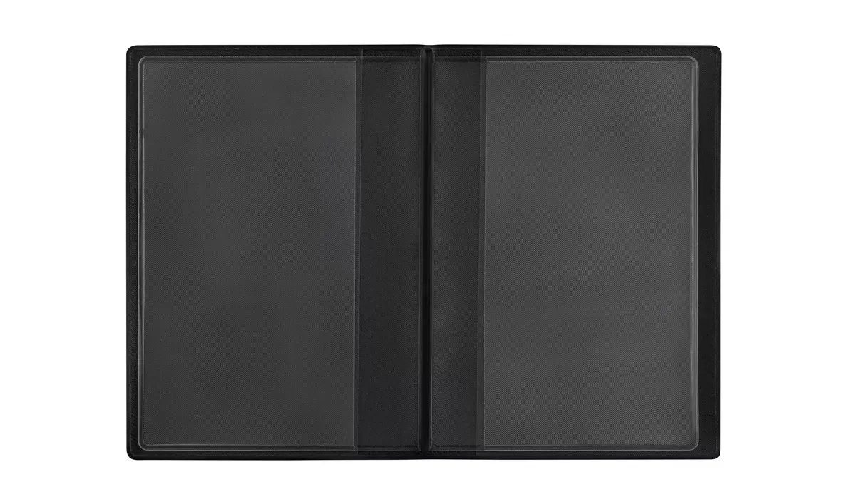 Ausweistasche 4-fach Velours schwarz