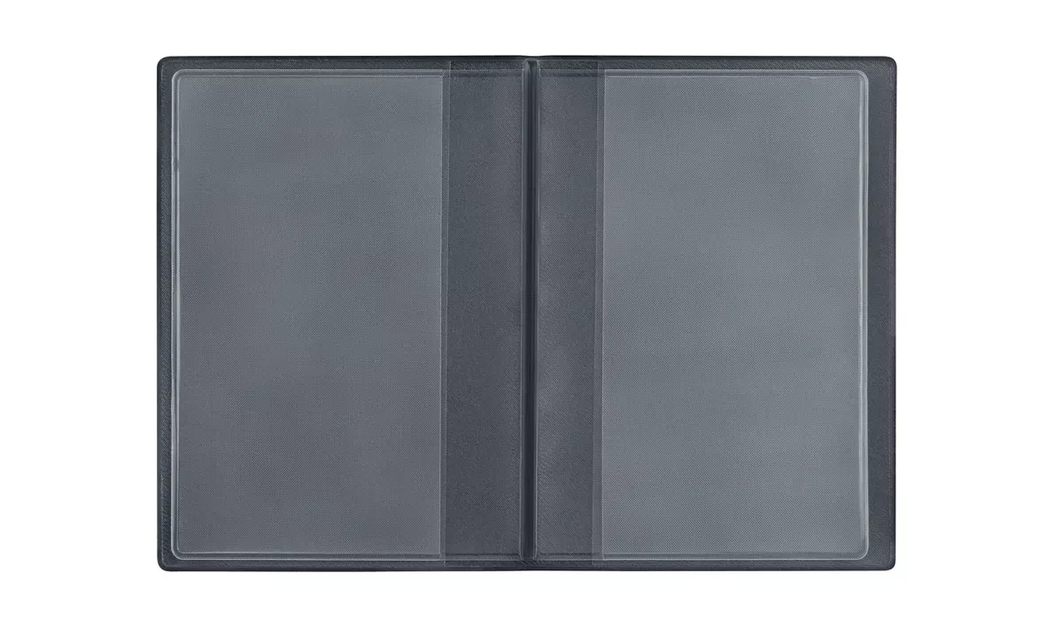 Identity card pocket 4-fold velour blue