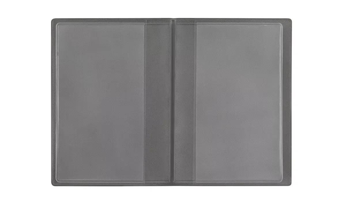 Ausweistasche 4-fach Velours grau