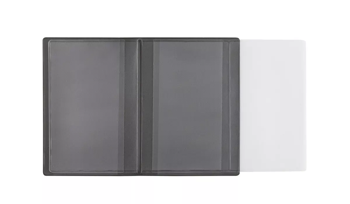 Ausweistasche 5-fach Velours grau