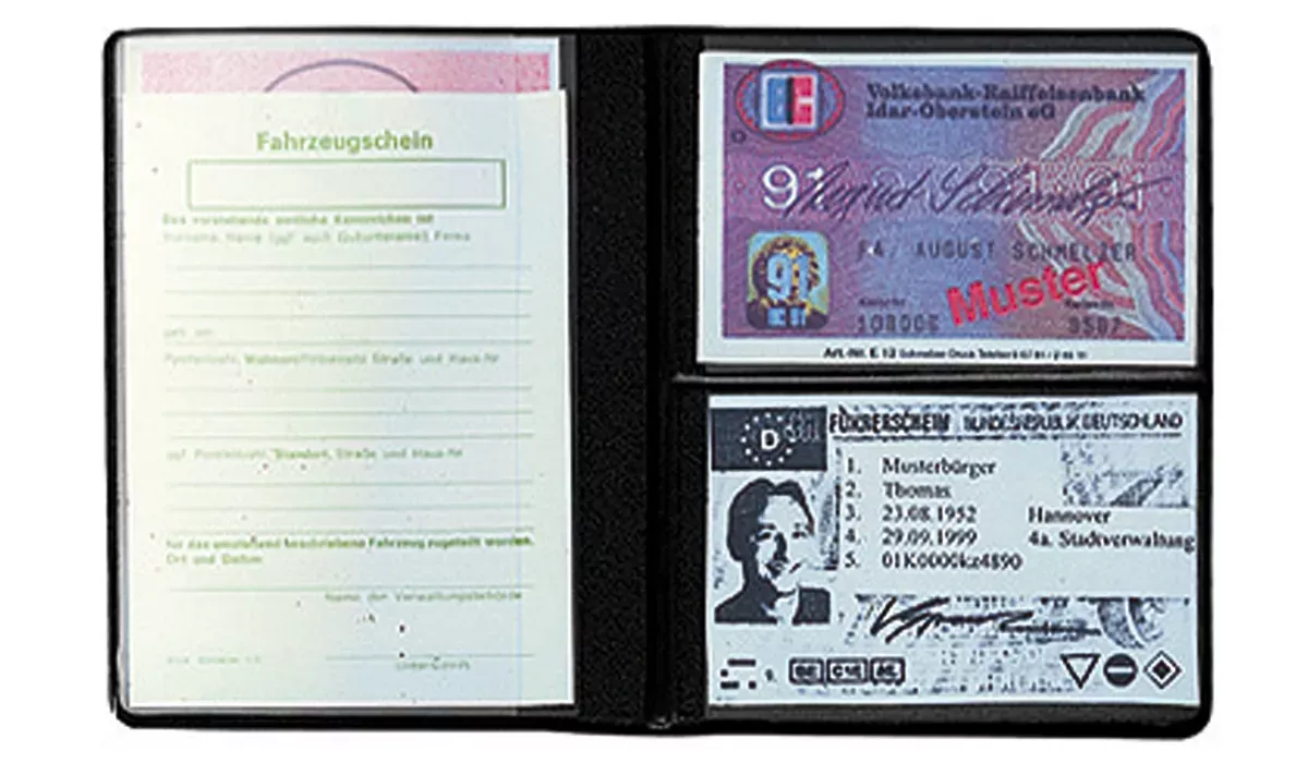 ID card pocket Euro normal foil black