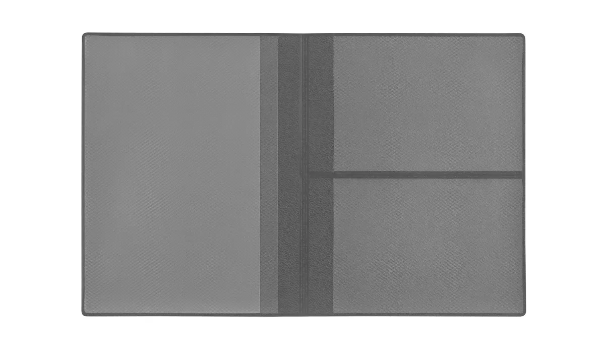 Ausweistasche Euro Velours grau 