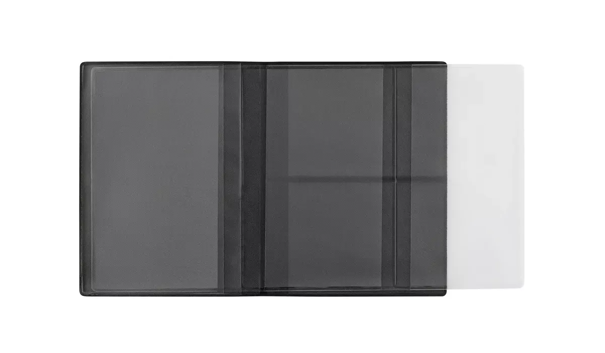 Ausweistasche Euro Velours schwarz mit Einschub