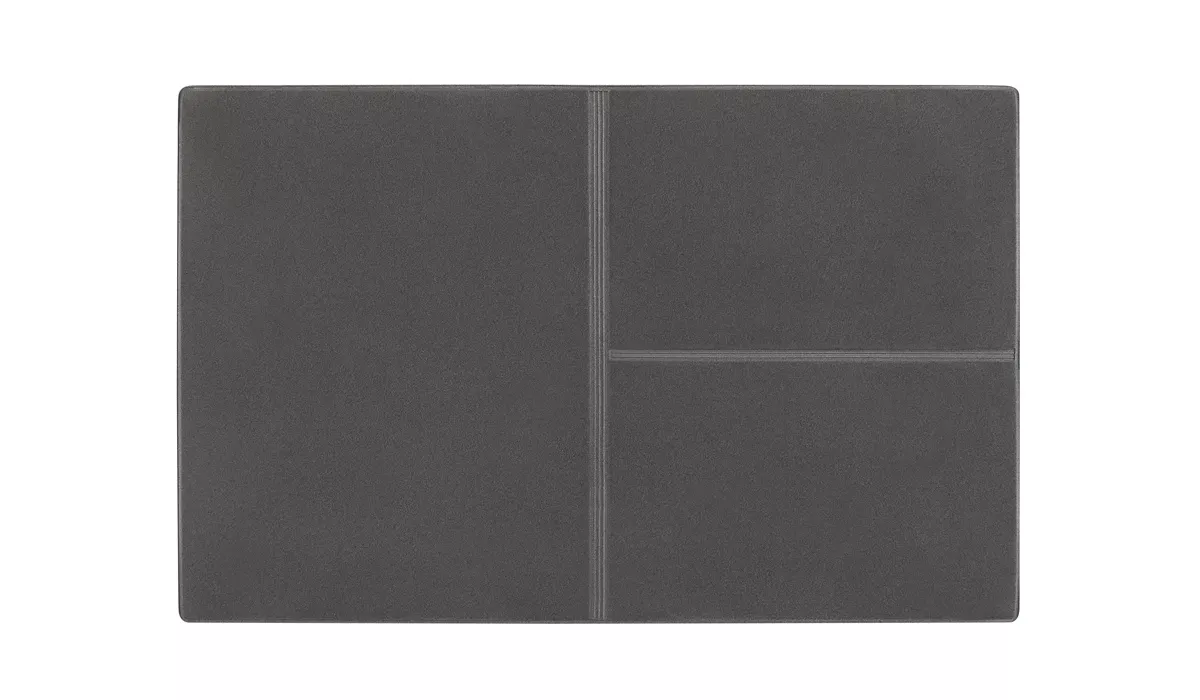 Ausweistasche Euro Velours grau mit Einschub