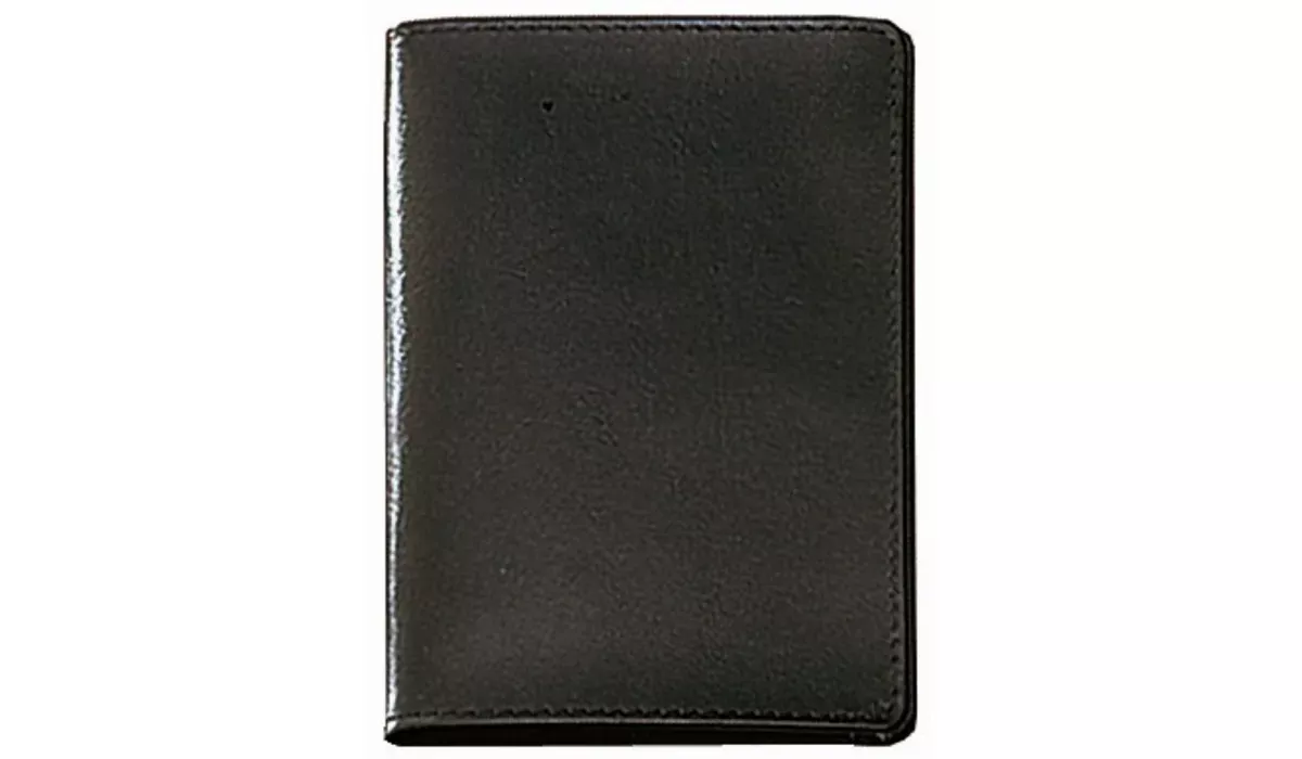 Badge Pouch Lefa FabricOpen Edged Black 2 Compartments