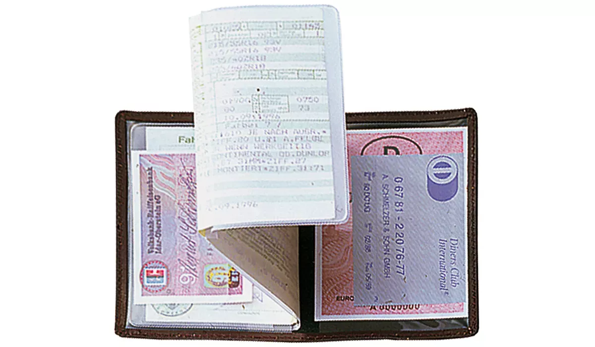 Ausweistasche LefastoffGebugt schwarz 5 Fächer