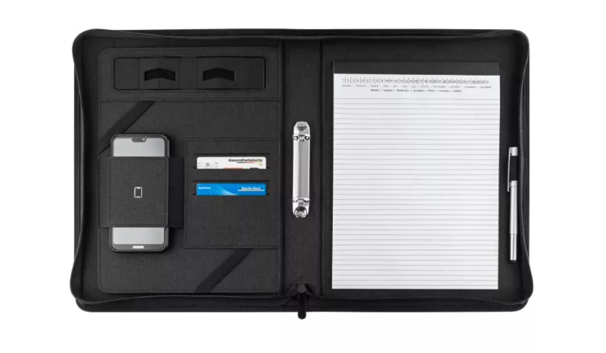 Schreibmappe Executive Business Portfolio MaxiZip4 schwarz