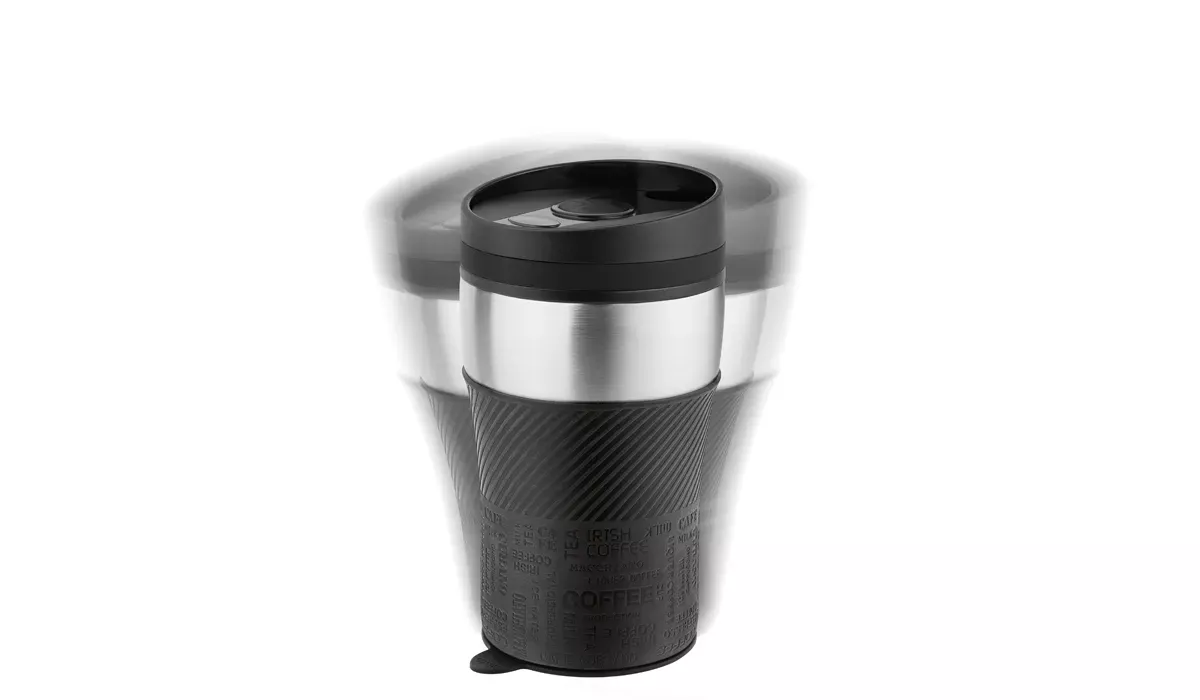 Thermobecher CremaOfficinaMagic schwarz/silber