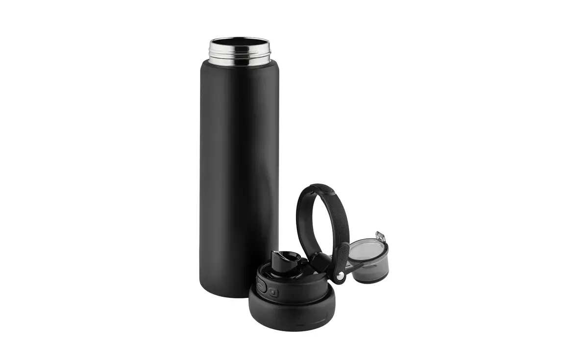 Sports and drinking thermo bottle HydraBoost black