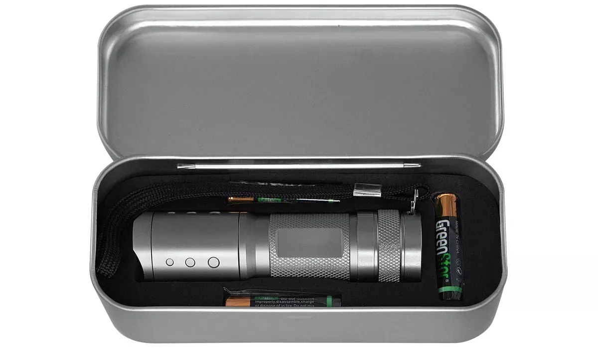 LED MegaBeam Flashlight MultiPower3Watt titanium