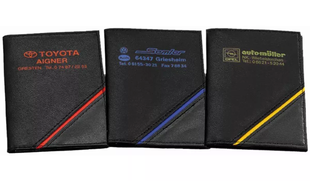 Ausweistasche CD schwarz/rot