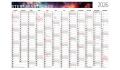 Wandplaner 2026 Cosmos A1 gefalzt auf A4