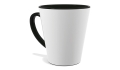 Tasse Latte innen - schwarz