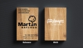 Business card made of oak Business card made of oak
