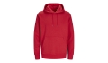 JACK & JONES - Cosy Hoodie Blk3902 - lipstick red