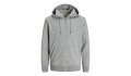 JACK & JONES - JACK & JONES - Day Zip Hooded Sweat Blk3907 -  light grey melange 
