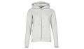 Premium Kapuzen-Sweatjacke Ladies - graumeliert