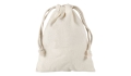 Pull bag with double drawstring 10 x 14 cm - nature