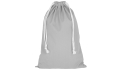 Pull bag with double drawstring 30 x 45 cm - light gray
