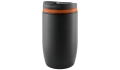 Thermobecher CremaOfficinaNero schwarz/Ring orange