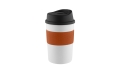 Thermobecher CremaCoffeeHouse weiß/Ring orange